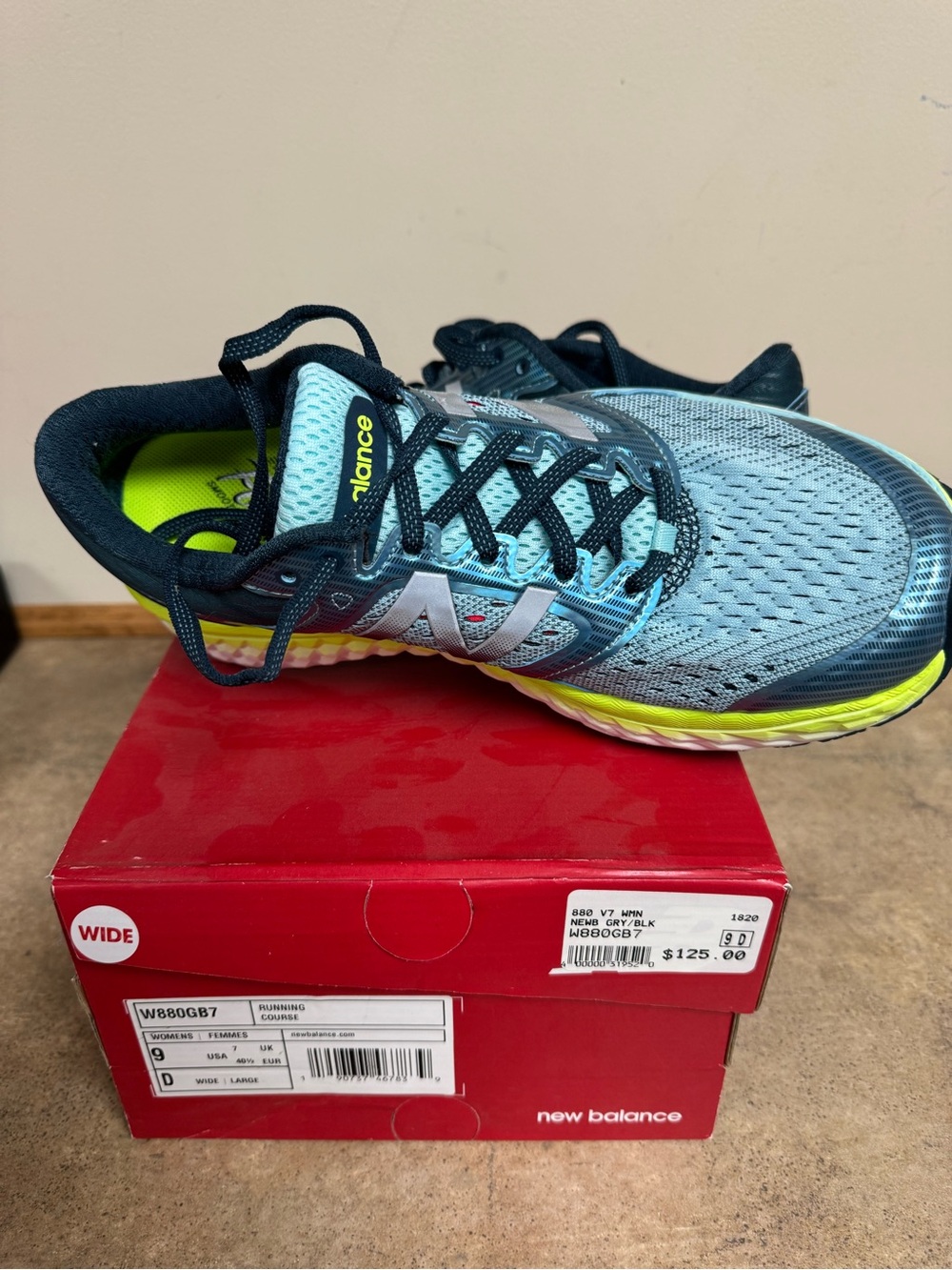 New Balance Blue & Neon Yellow Women’s Running Sneakers